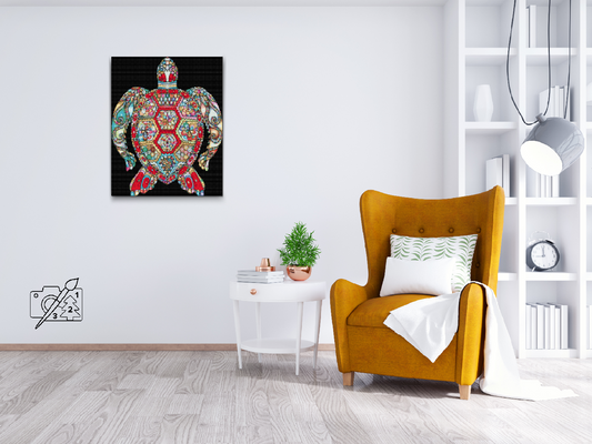 Diamond Painting - Mandala - Skildpadde