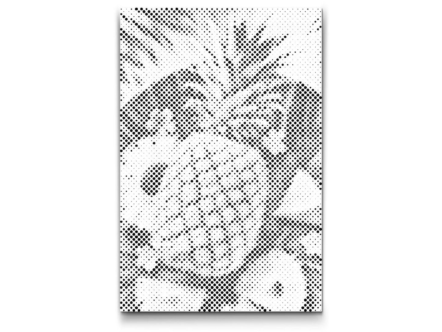Mal-med-prikker -  Saftig ananas