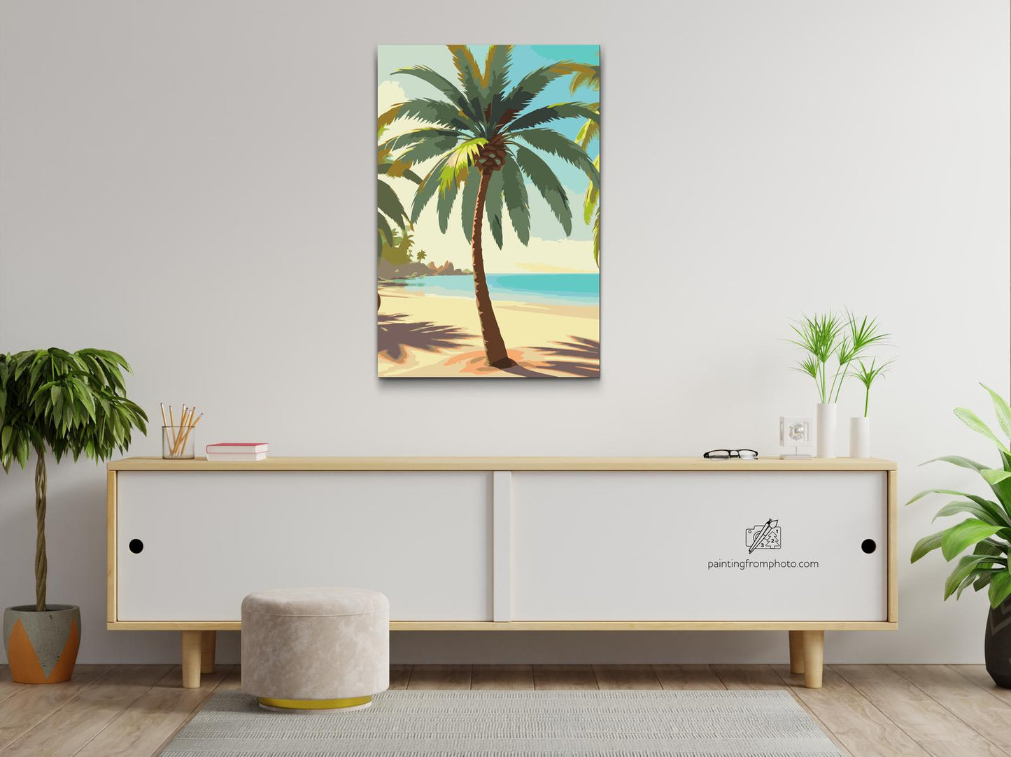Paint by Numbers - Palme på stranden