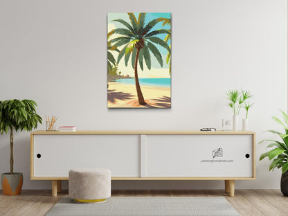 Paint by Numbers - Palme på stranden