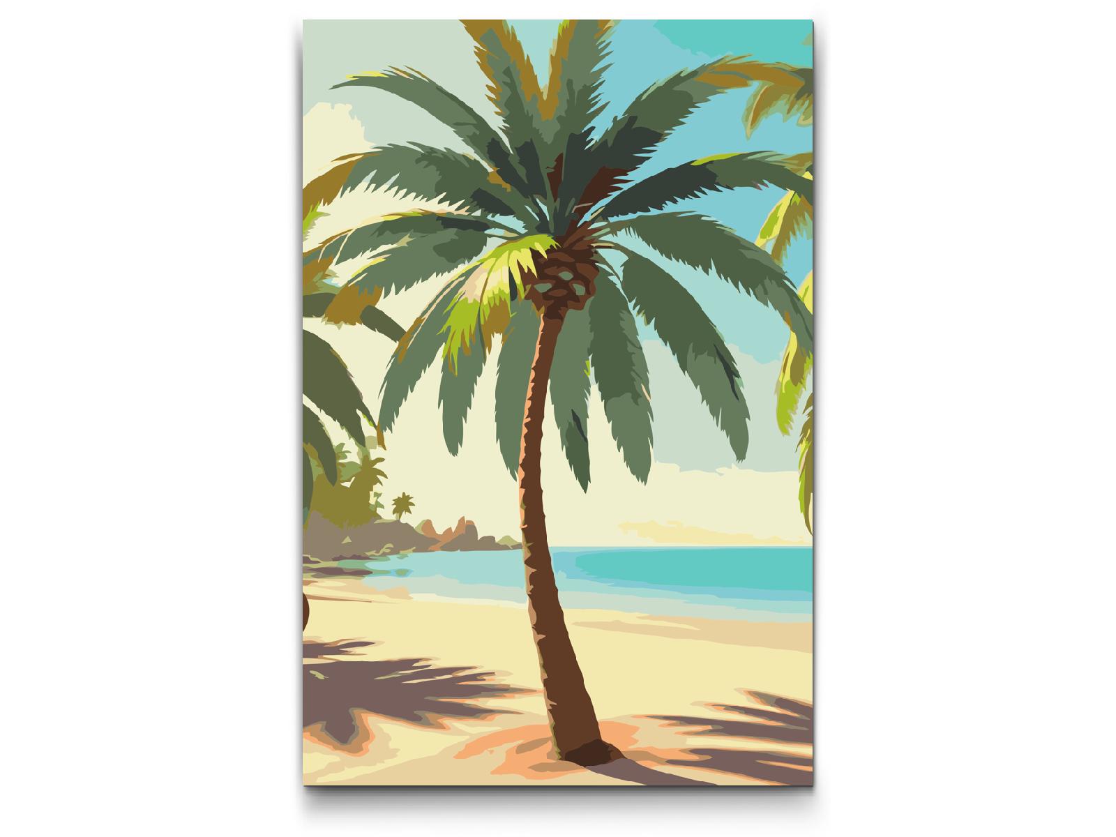 Paint by Numbers - Palme på stranden