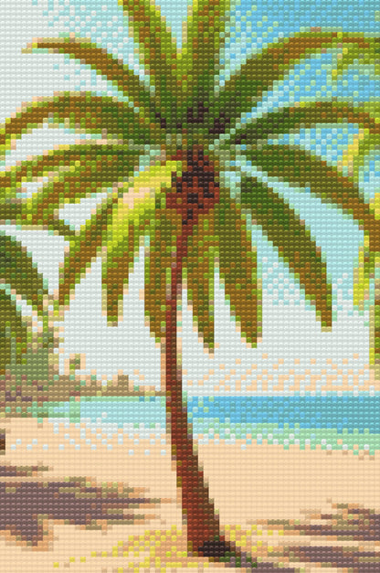 Diamond Painting - Palme på stranden