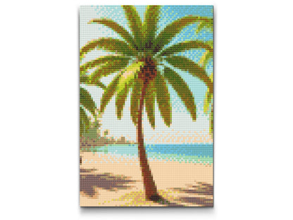 Diamond Painting - Palme på stranden