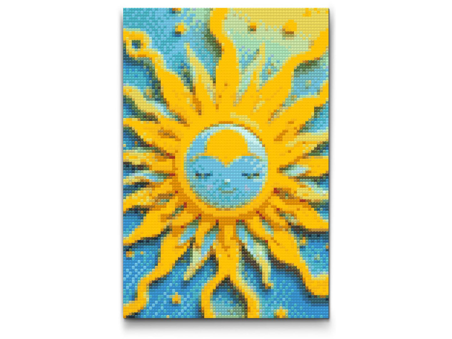 Diamond Painting - Blå gul sol