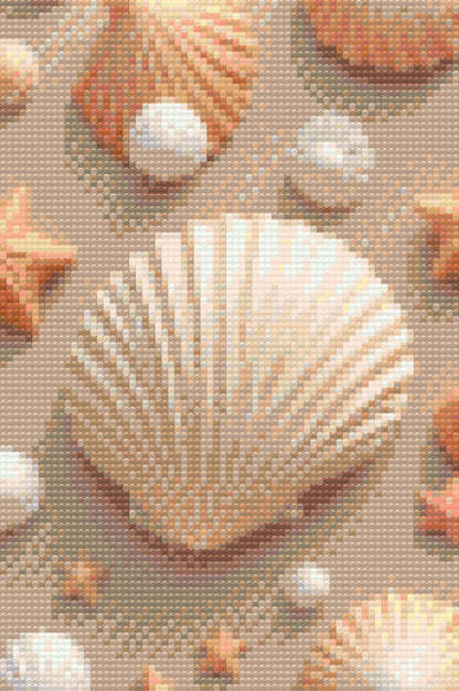 Diamond Painting - Skaller på stranden
