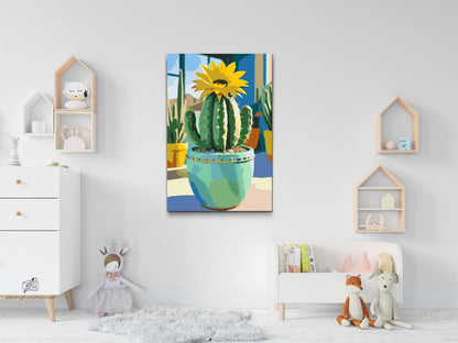 Paint by Numbers - Blomstrende kaktus