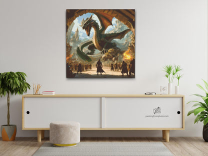 Diamond Painting - Menneske vs. drage