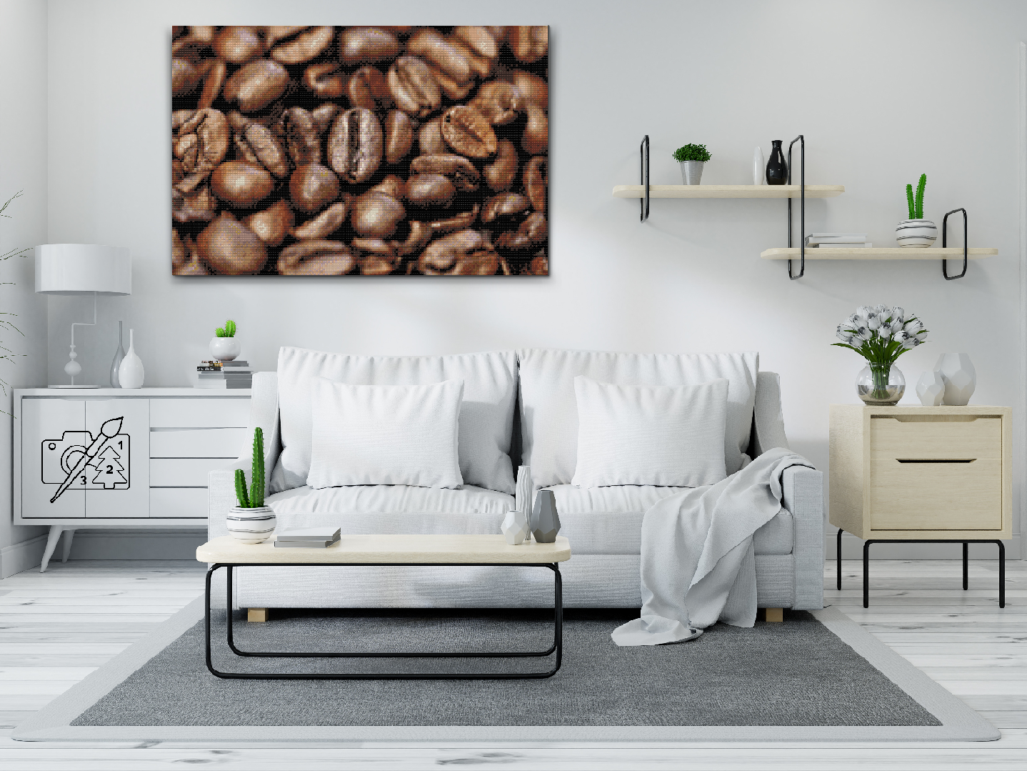 Diamond Painting - Kaffebønner