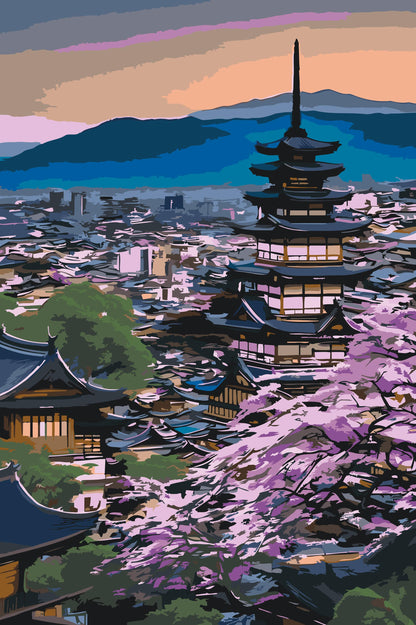 Paint by Numbers - Japansk tempel