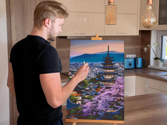Diamond Painting - Japansk tempel