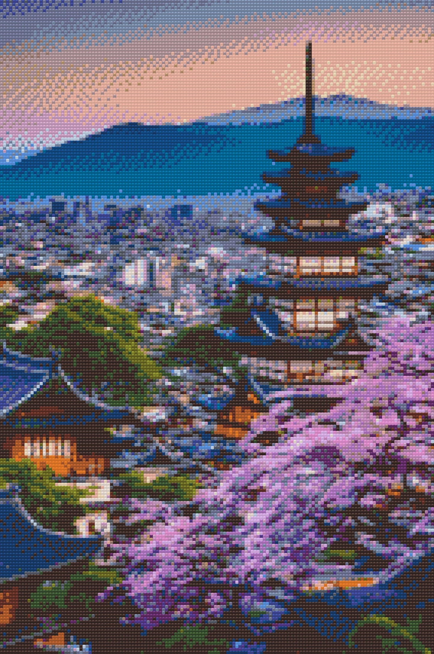 Diamond Painting - Japansk tempel