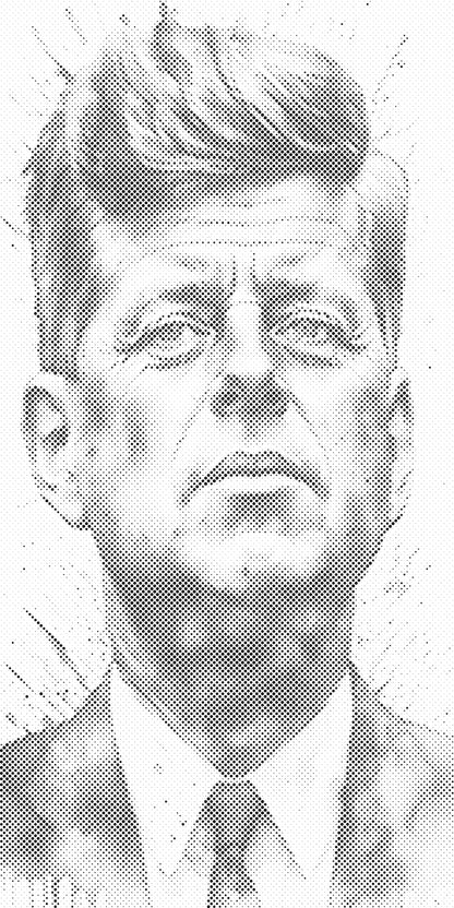 Mal-med-prikker -  John F. Kennedy