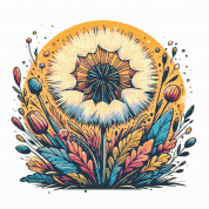 Diamond Painting - Magisk blomstercirkel