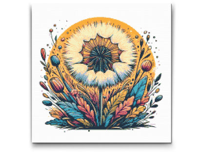 Diamond Painting - Magisk blomstercirkel