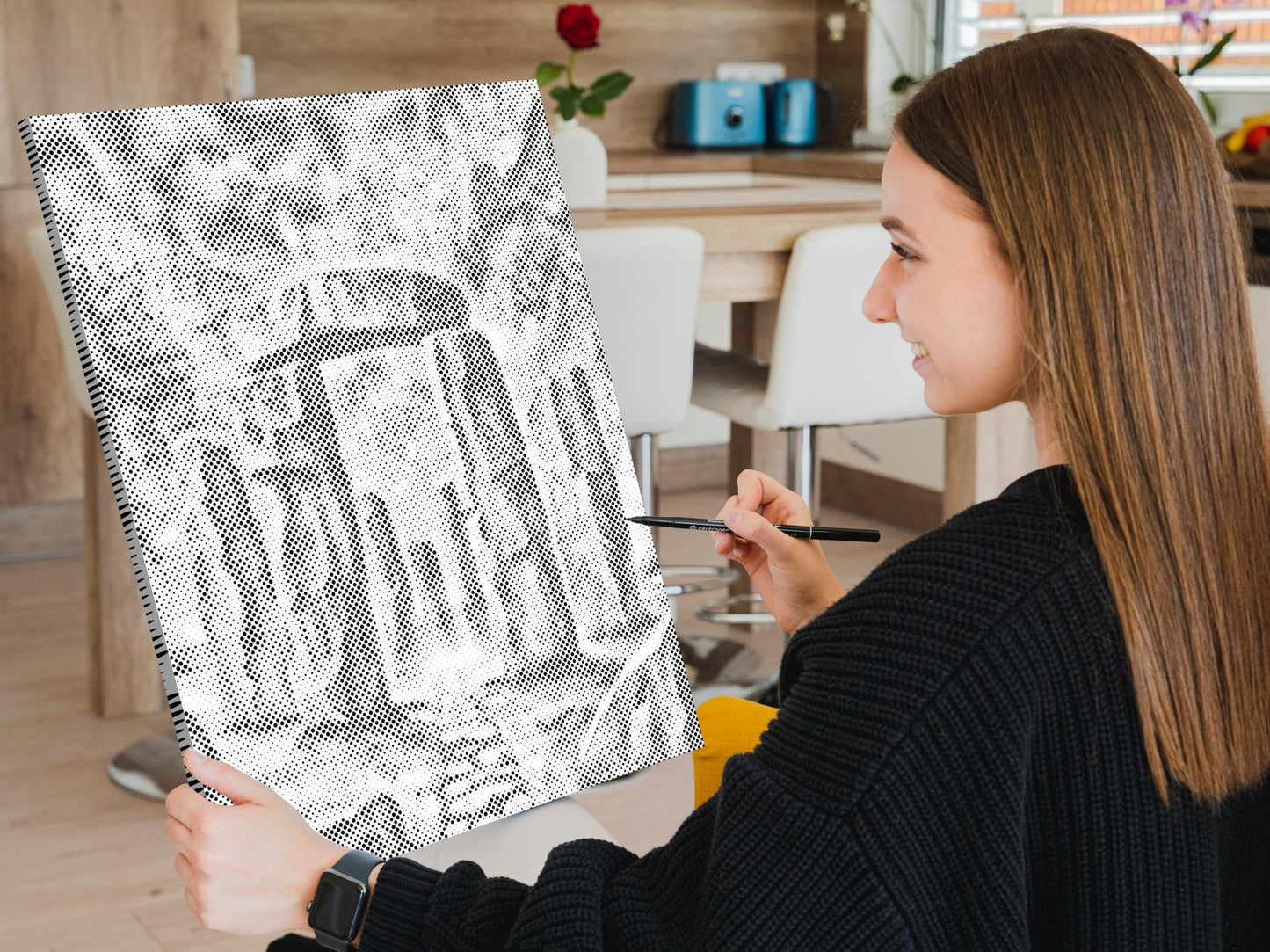 Mal-med-prikker -  Magisk Stonehenge