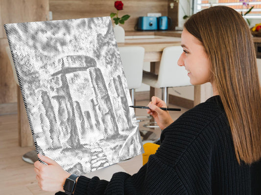 Mal-med-prikker -  Magisk Stonehenge