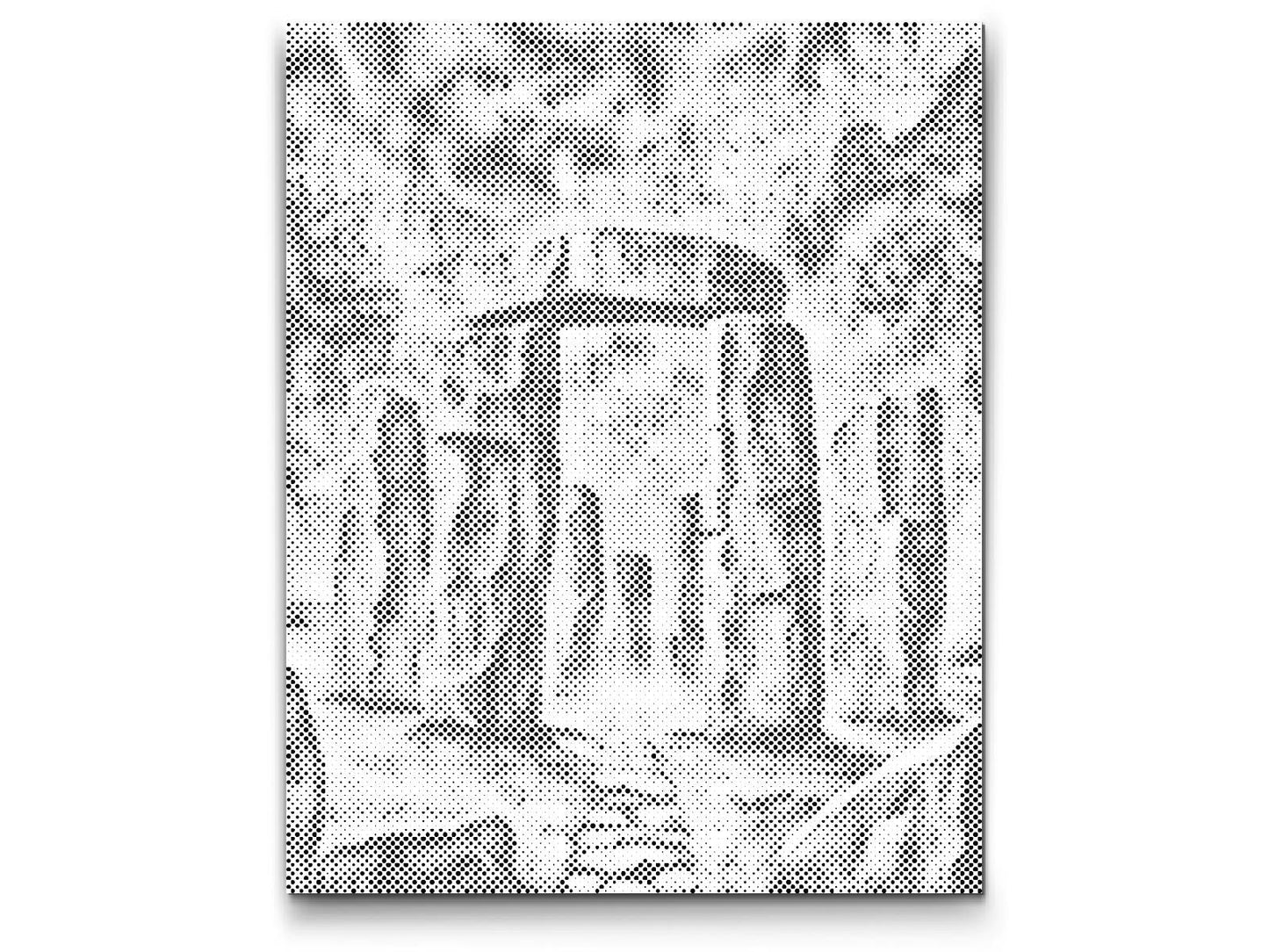 Mal-med-prikker -  Magisk Stonehenge