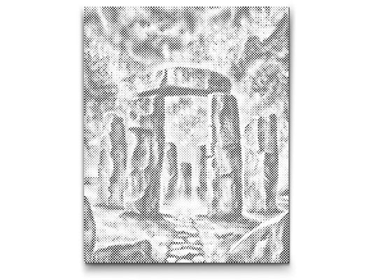 Mal-med-prikker -  Magisk Stonehenge