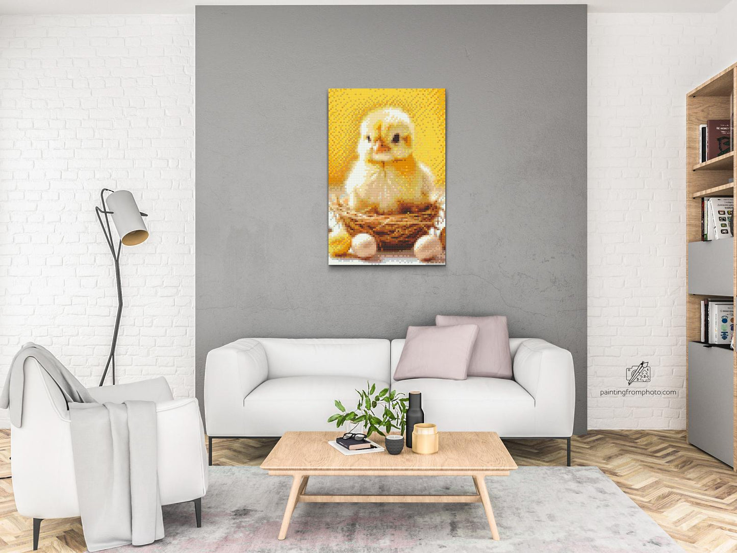Diamond Painting - Påskekylling med æg