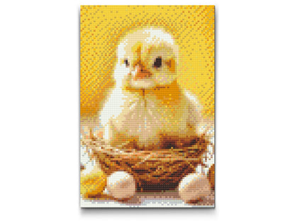 Diamond Painting - Påskekylling med æg