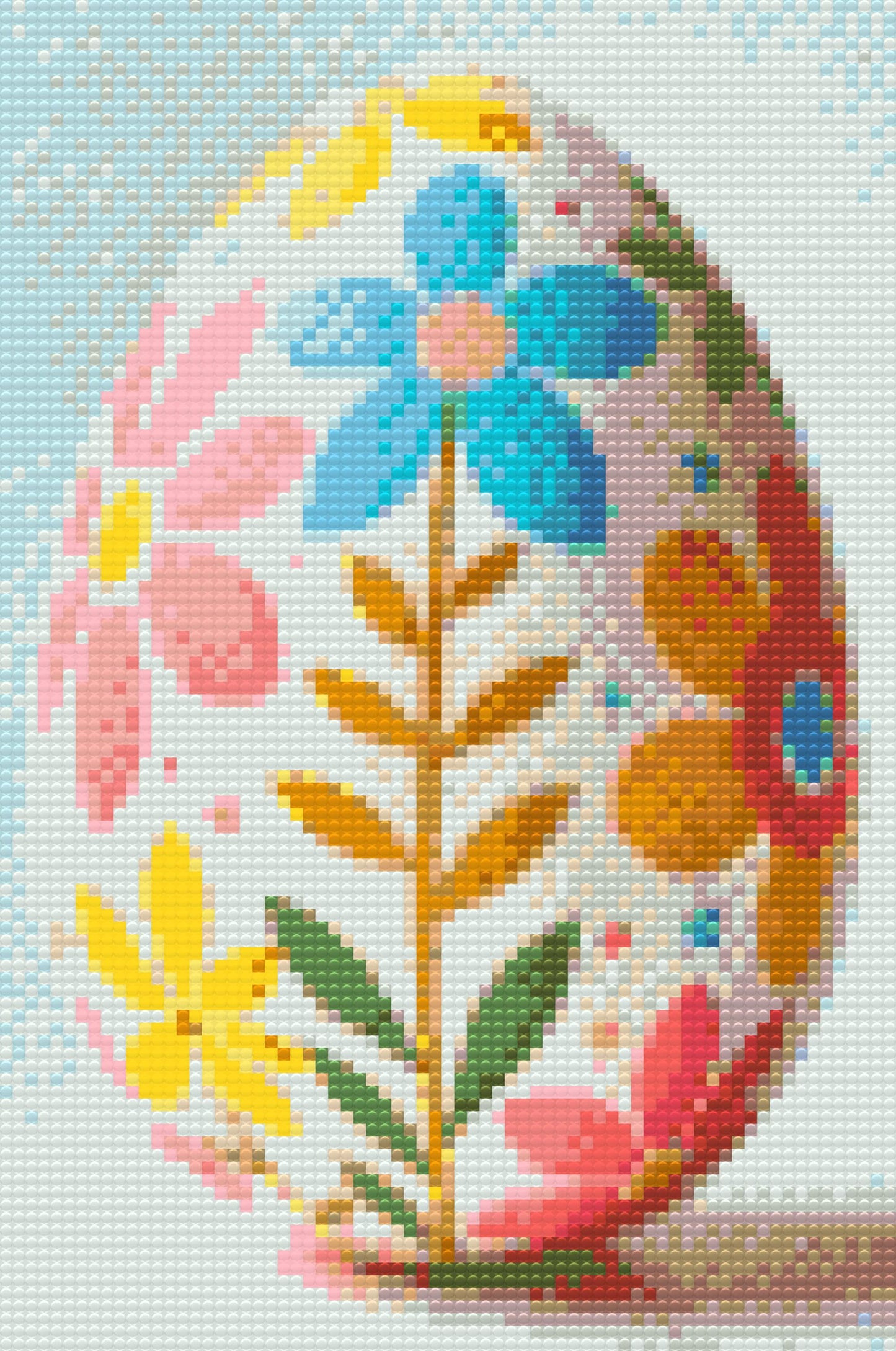 Diamond Painting - Påskeæg med blomstermønster