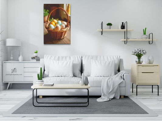 Diamond Painting - Kurv fuld af æg