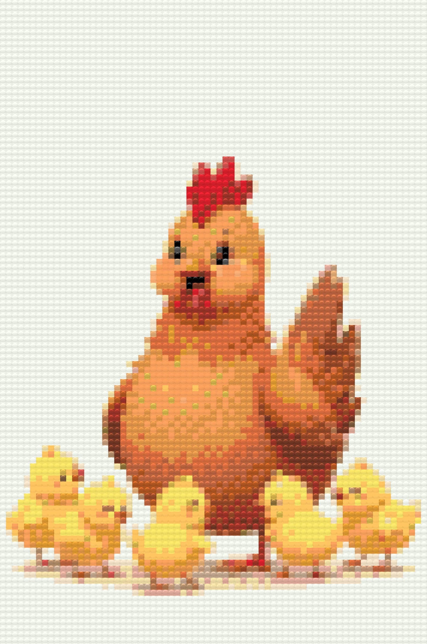 Diamond Painting - Høne med kyllinger