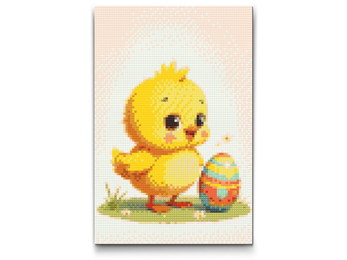 Diamond Painting - Påskekylling med et æg