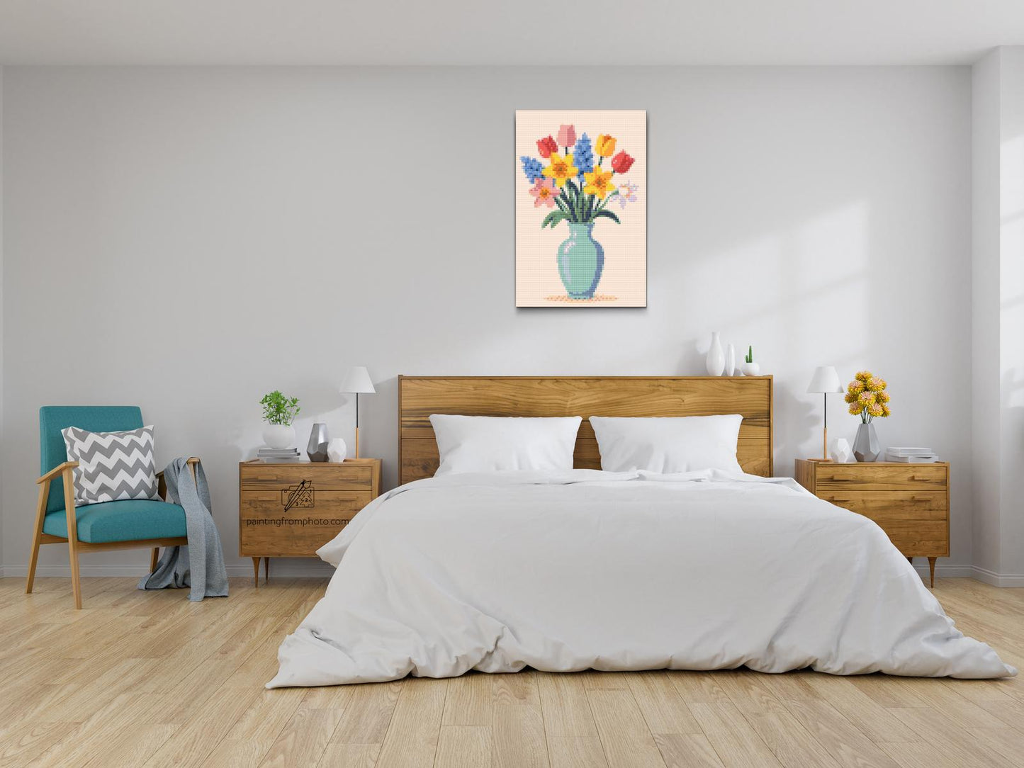 Diamond Painting - Illustration af en forårsbuket