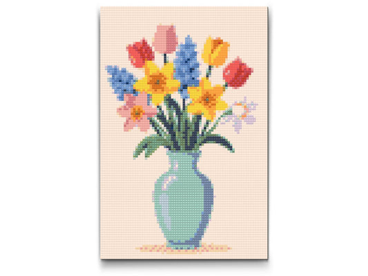 Diamond Painting - Illustration af en forårsbuket