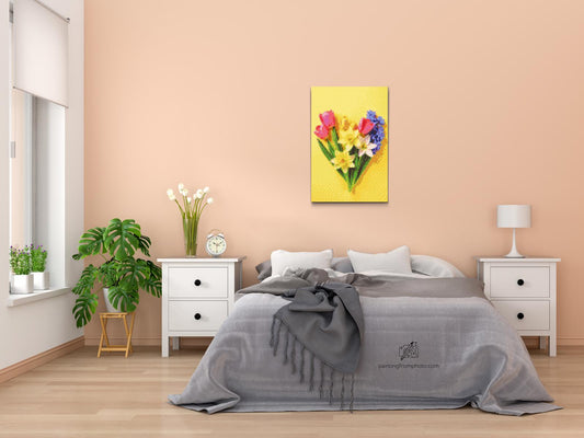 Diamond Painting - Forårsblomster i hjertet
