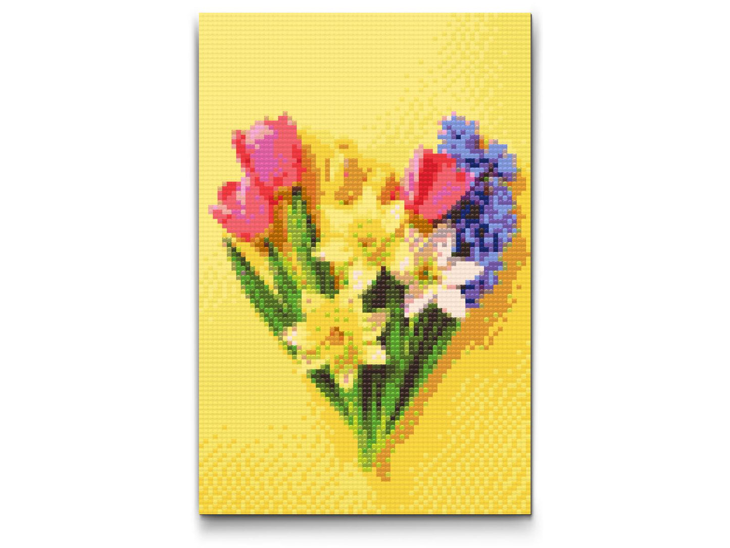 Diamond Painting - Forårsblomster i hjertet