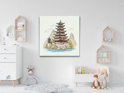 Diamond Painting - Kinesisk tempel