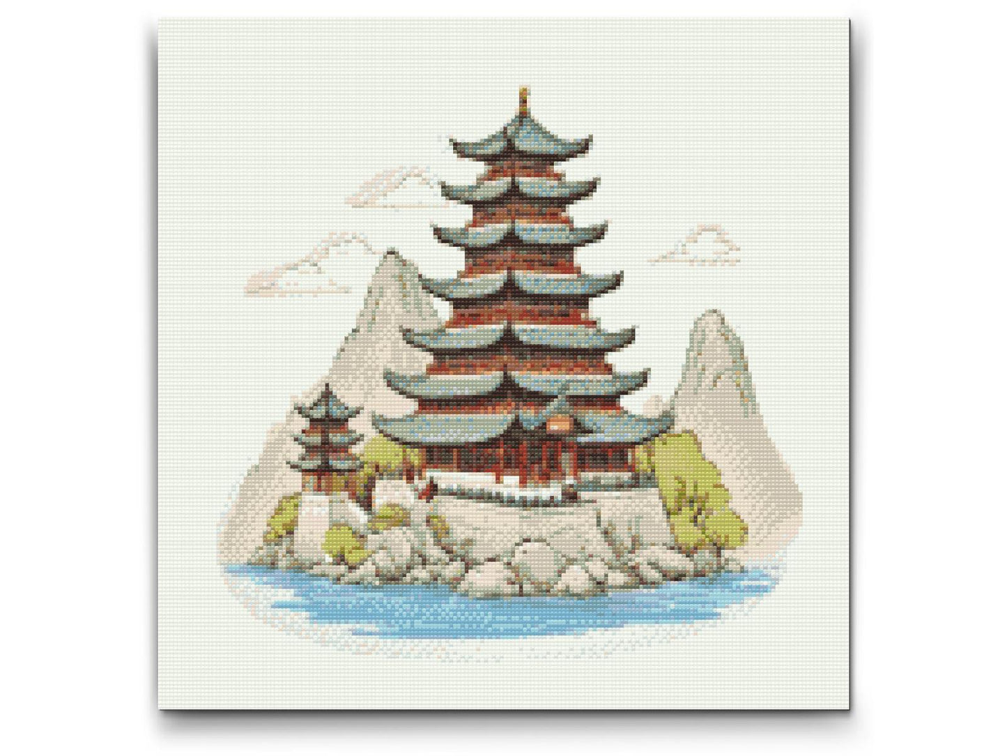 Diamond Painting - Kinesisk tempel