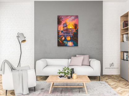 Diamond Painting - Colosseum ved skumringstid