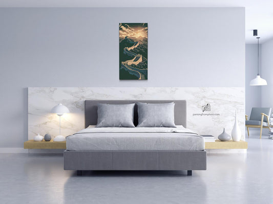 Diamond Painting - Den Kinesiske Mur ved skumringstid