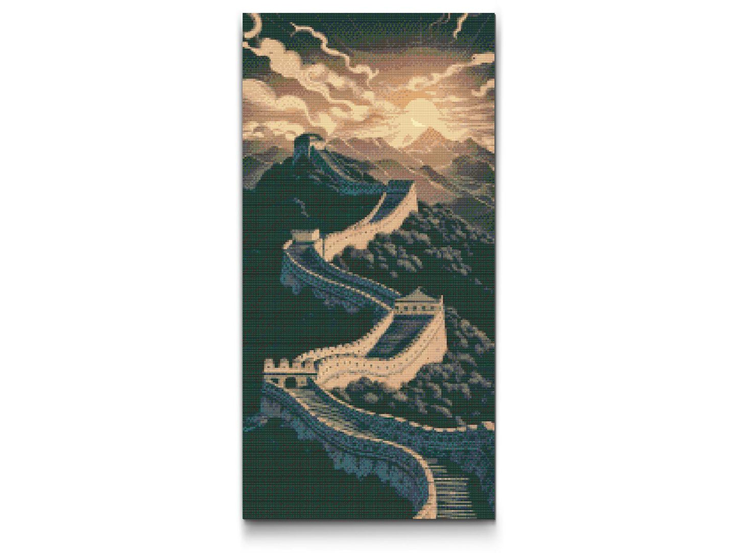 Diamond Painting - Den Kinesiske Mur ved skumringstid