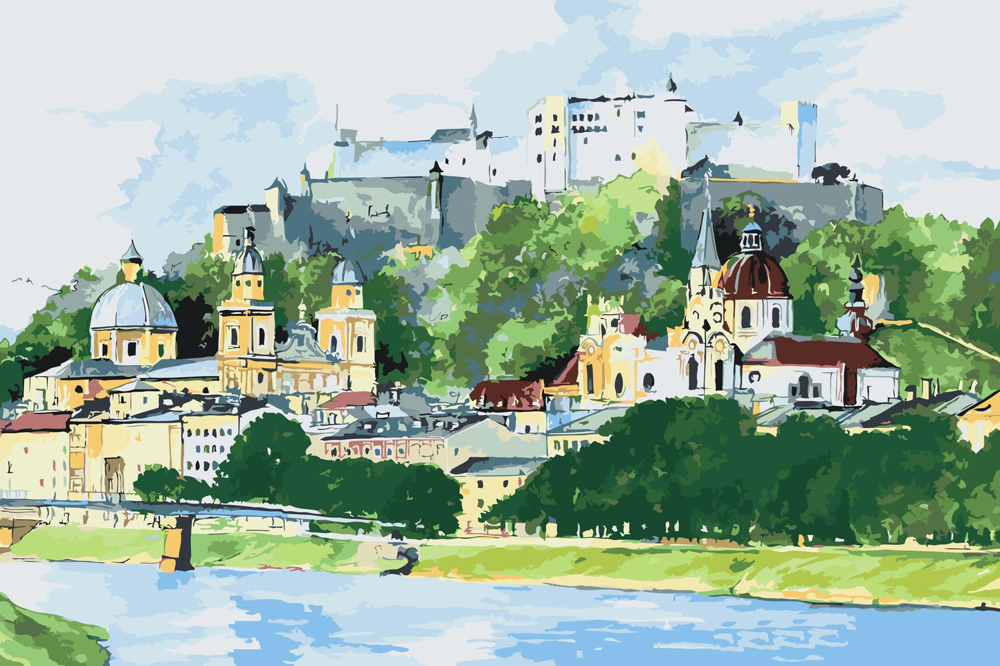 Paint by Numbers - Salzburg-maleri