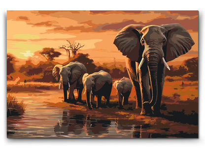 Paint by Numbers - Savanne – Rejser med elefanter