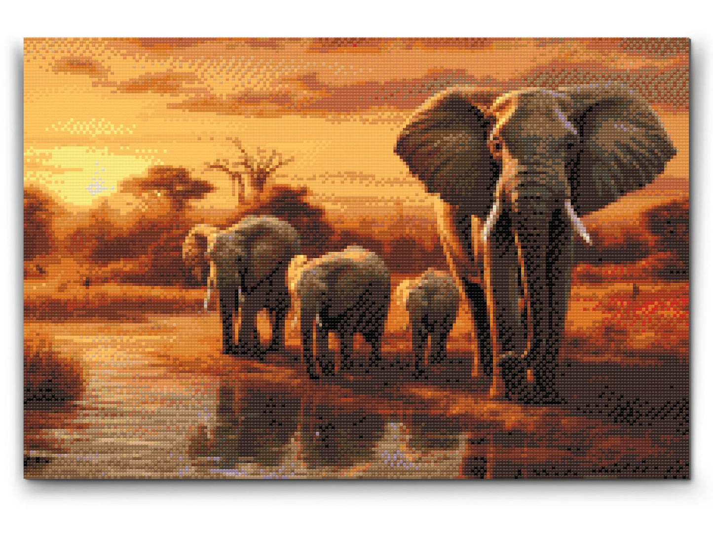 Diamond Painting - Savanne – Rejser med elefanter