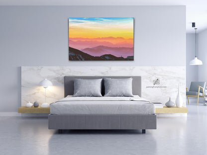 Diamond Painting - Solnedgang over de østrigske bjerge