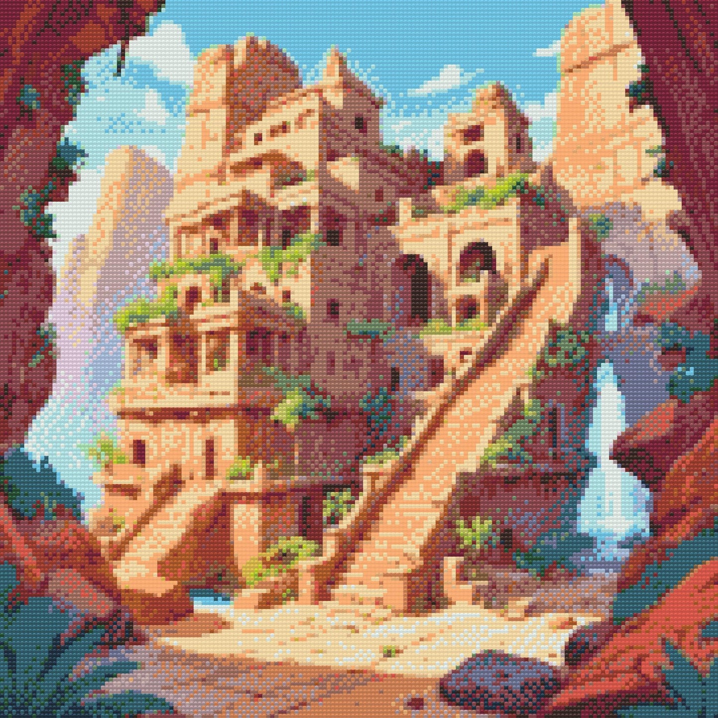 Diamond Painting - Tempel i junglen