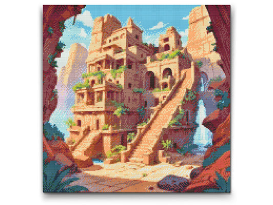 Diamond Painting - Tempel i junglen