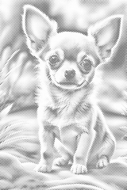 Mal-med-prikker -  Chihuahua