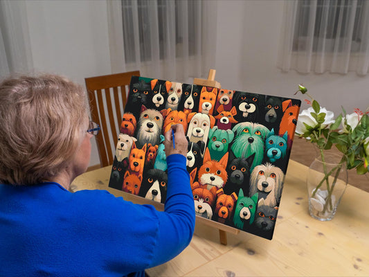 Paint by Numbers - Hunde, uanset hvor du kigger