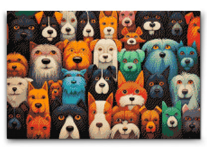 Diamond Painting - Hunde, uanset hvor du kigger