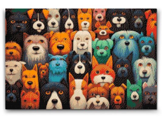 Diamond Painting - Hunde, uanset hvor du kigger
