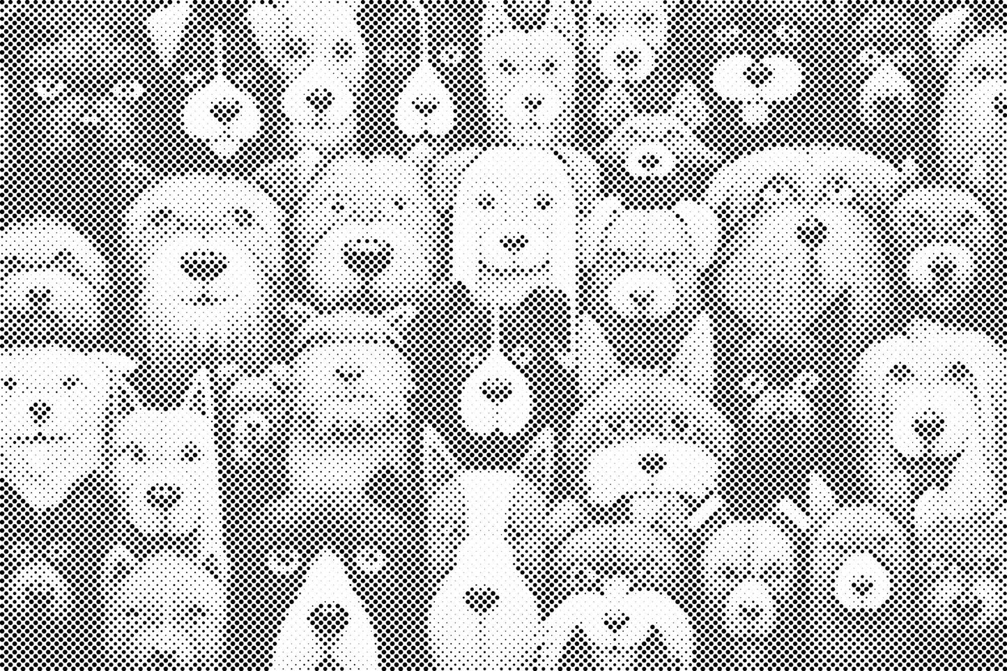 Mal-med-prikker -  Hunde, uanset hvor du kigger