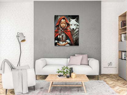Diamond Painting - Pigen og den hvide ulv