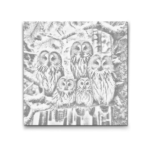 Uglefamilie om Vinteren